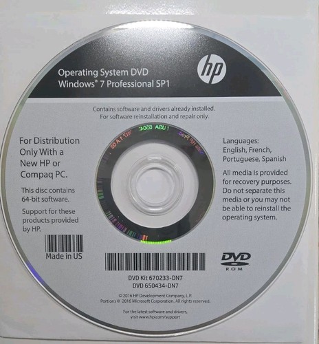 Operating system dvd - hp,